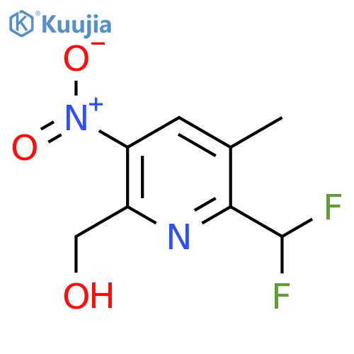 2-(Difluoromethyl)-3-methyl-5-nitropyridine-6-methanol structure