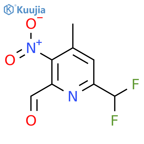 6-(Difluoromethyl)-4-methyl-3-nitropyridine-2-carboxaldehyde structure
