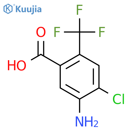5-Amino-4-chloro-2-(trifluoromethyl)benzoic acid structure