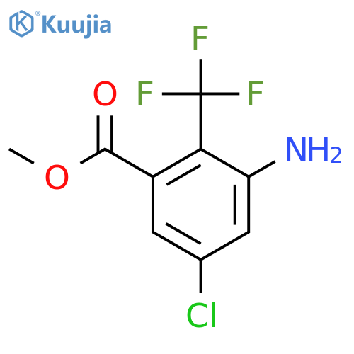 Methyl 3-amino-5-chloro-2-(trifluoromethyl)benzoate structure