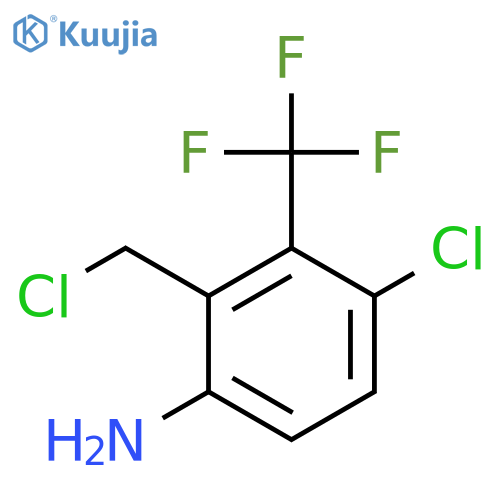 6-Amino-3-chloro-2-(trifluoromethyl)benzyl chloride structure