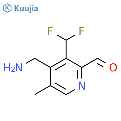 4-(Aminomethyl)-3-(difluoromethyl)-5-methylpyridine-2-carboxaldehyde structure