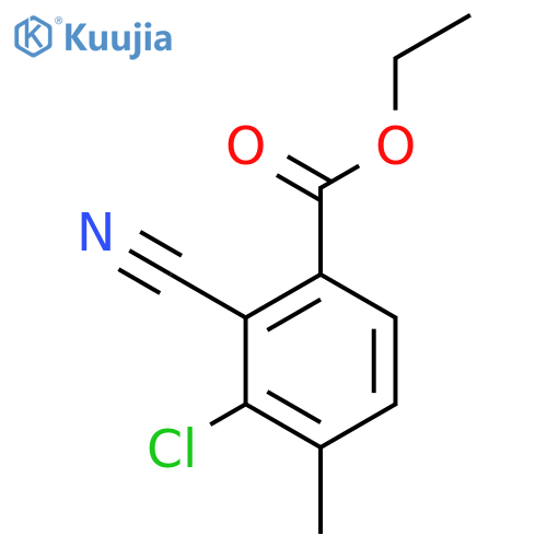 Ethyl 3-chloro-2-cyano-4-methylbenzoate structure