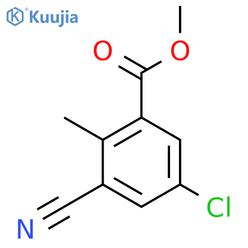 Methyl 5-chloro-3-cyano-2-methylbenzoate structure
