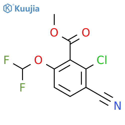 Methyl 2-chloro-3-cyano-6-(difluoromethoxy)benzoate structure