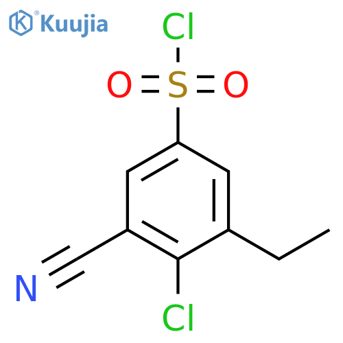 4-Chloro-3-cyano-5-ethylbenzenesulfonyl chloride structure