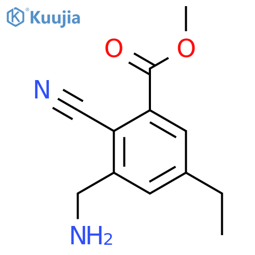 Methyl 3-aminomethyl-2-cyano-5-ethylbenzoate structure