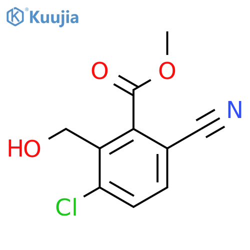 Methyl 3-chloro-6-cyano-2-(hydroxymethyl)benzoate structure