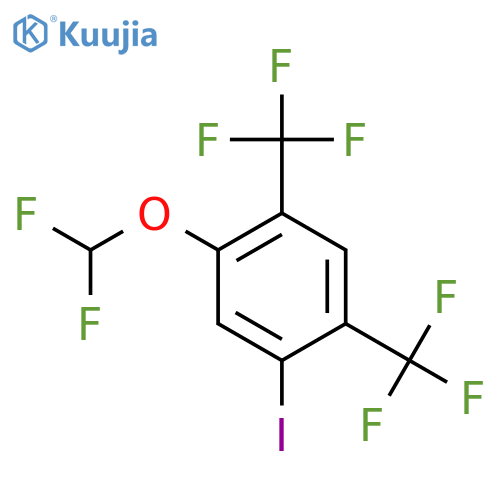 1,5-Bis(trifluoromethyl)-2-(difluoromethoxy)-4-iodobenzene structure