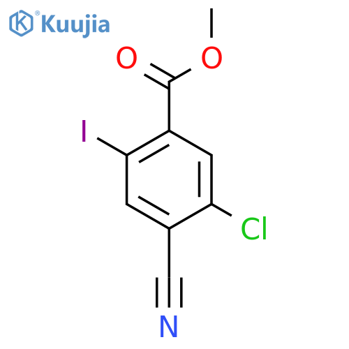 Methyl 5-chloro-4-cyano-2-iodobenzoate structure