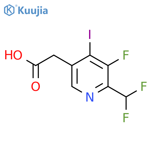 2-(Difluoromethyl)-3-fluoro-4-iodopyridine-5-acetic acid structure