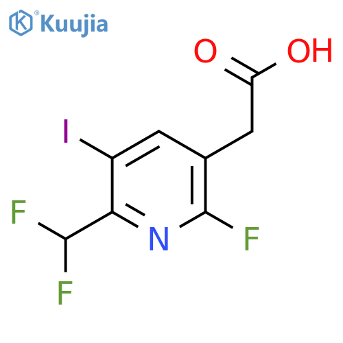 2-(Difluoromethyl)-6-fluoro-3-iodopyridine-5-acetic acid structure