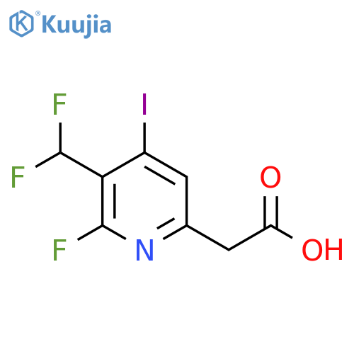 3-(Difluoromethyl)-2-fluoro-4-iodopyridine-6-acetic acid structure
