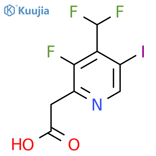 4-(Difluoromethyl)-3-fluoro-5-iodopyridine-2-acetic acid structure