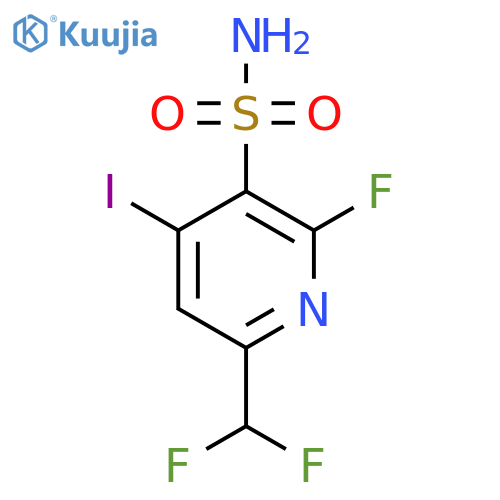 6-(Difluoromethyl)-2-fluoro-4-iodopyridine-3-sulfonamide structure