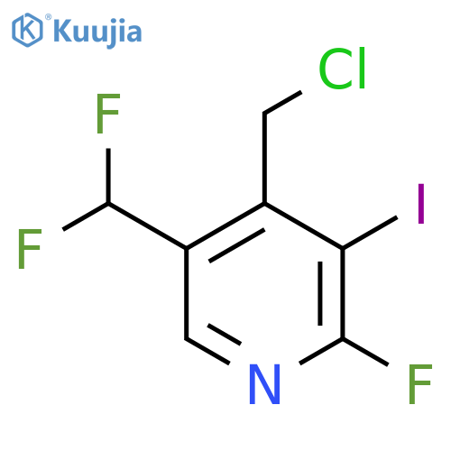 4-(Chloromethyl)-5-(difluoromethyl)-2-fluoro-3-iodopyridine structure