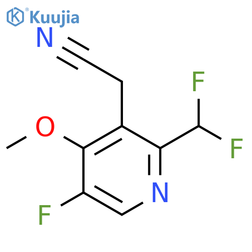 2-(Difluoromethyl)-5-fluoro-4-methoxypyridine-3-acetonitrile structure