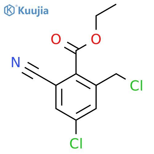 Ethyl 4-chloro-2-chloromethyl-6-cyanobenzoate structure