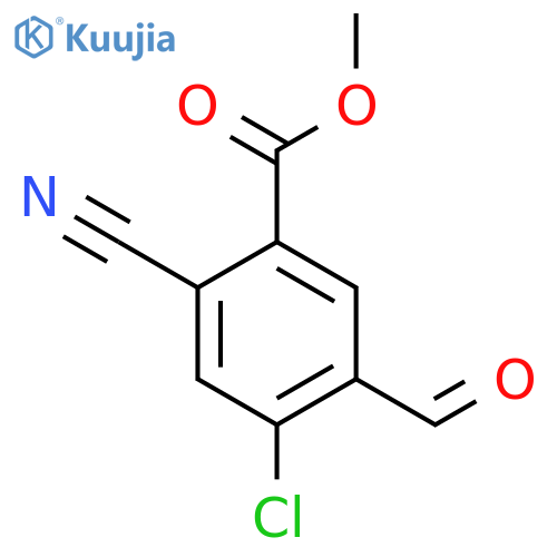 Methyl 4-chloro-2-cyano-5-formylbenzoate structure