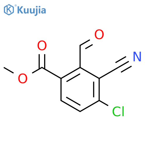 Methyl 4-chloro-3-cyano-2-formylbenzoate structure