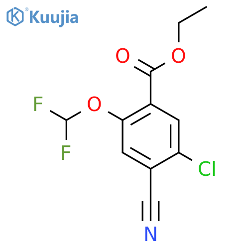 Ethyl 5-chloro-4-cyano-2-(difluoromethoxy)benzoate structure
