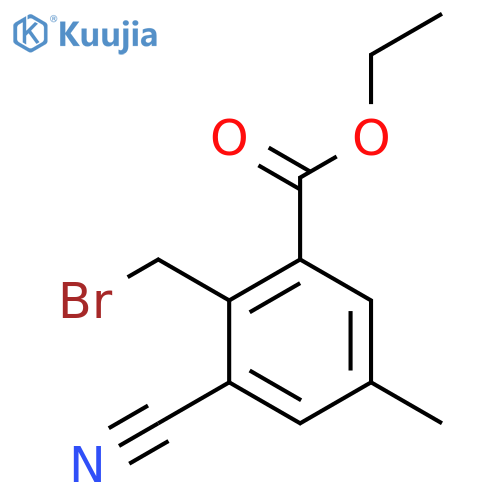 Ethyl 2-bromomethyl-3-cyano-5-methylbenzoate structure