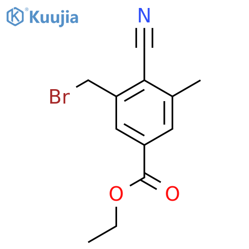 Ethyl 3-bromomethyl-4-cyano-5-methylbenzoate structure