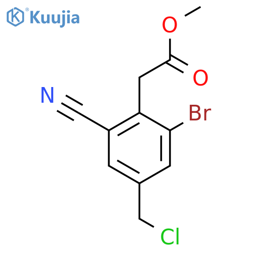 Methyl 2-bromo-4-chloromethyl-6-cyanophenylacetate structure