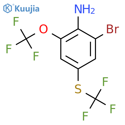 2-Bromo-6-trifluoromethoxy-4-(trifluoromethylthio)aniline structure