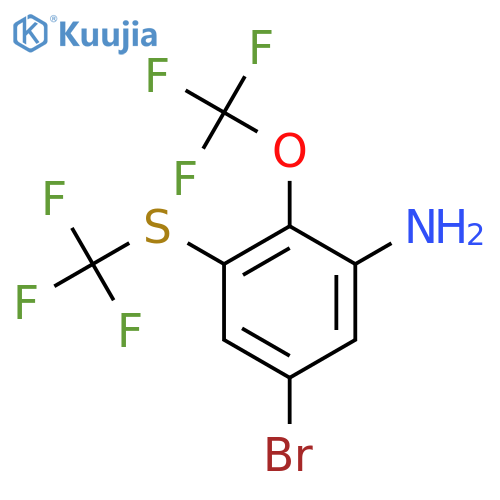 5-Bromo-2-trifluoromethoxy-3-(trifluoromethylthio)aniline structure