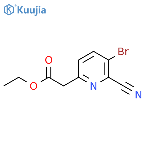 Ethyl 3-bromo-2-cyanopyridine-6-acetate structure