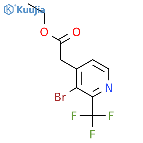 Ethyl 3-bromo-2-(trifluoromethyl)pyridine-4-acetate structure