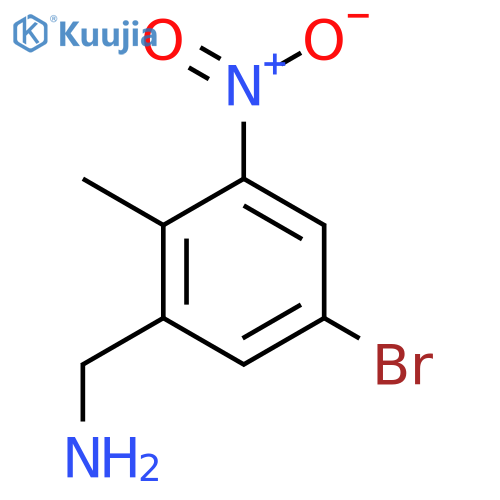 5-Bromo-2-methyl-3-nitrobenzylamine structure