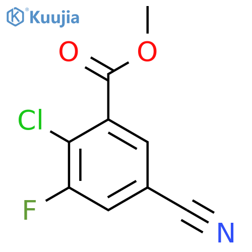 Methyl 2-chloro-5-cyano-3-fluorobenzoate structure