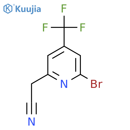 2-Bromo-4-(trifluoromethyl)pyridine-6-acetonitrile structure
