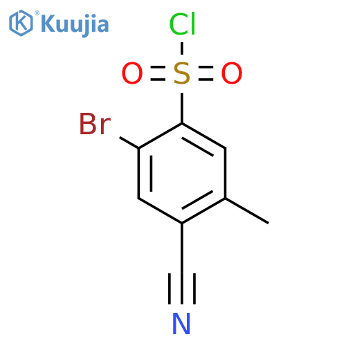2-Bromo-4-cyano-5-methylbenzenesulfonyl chloride structure