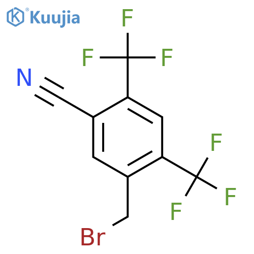 2,4-Bis(trifluoromethyl)-5-cyanobenzyl bromide structure