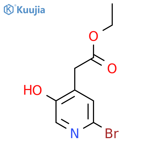Ethyl 2-bromo-5-hydroxypyridine-4-acetate structure