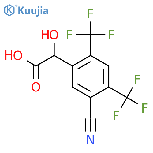 2,4-Bis(trifluoromethyl)-5-cyanomandelic acid structure
