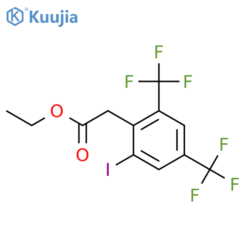 Ethyl 2,4-bis(trifluoromethyl)-6-iodophenylacetate structure