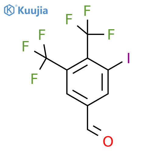3,4-Bis(trifluoromethyl)-5-iodobenzaldehyde structure