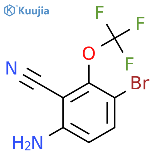 4-Bromo-2-cyano-3-(trifluoromethoxy)aniline structure