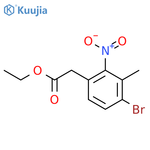 Ethyl 4-bromo-3-methyl-2-nitrophenylacetate structure