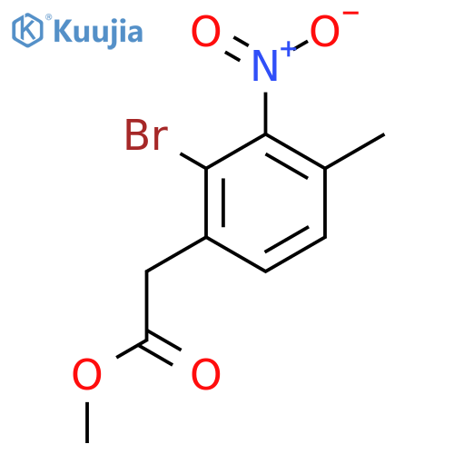 Methyl 2-bromo-4-methyl-3-nitrophenylacetate structure