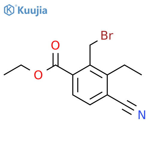 Ethyl 2-bromomethyl-4-cyano-3-ethylbenzoate structure