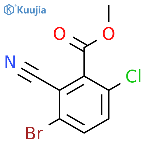 Methyl 3-bromo-6-chloro-2-cyanobenzoate structure