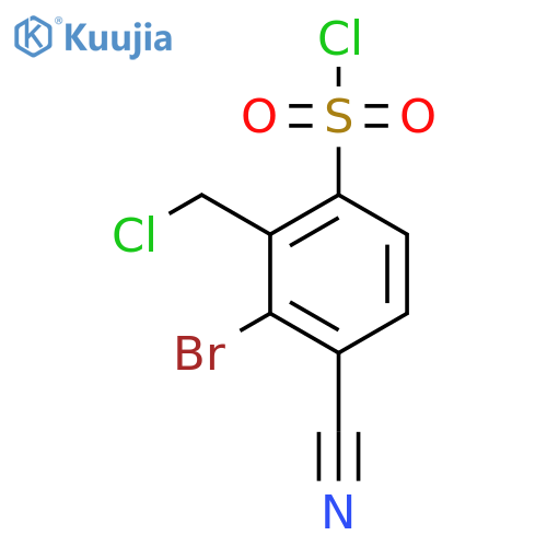 3-Bromo-2-chloromethyl-4-cyanobenzenesulfonyl chloride structure