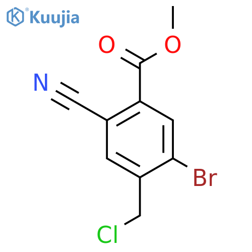 Methyl 5-bromo-4-chloromethyl-2-cyanobenzoate structure