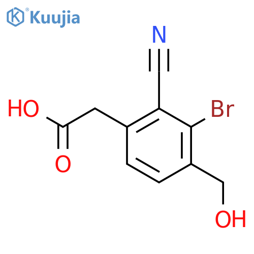 3-Bromo-2-cyano-4-(hydroxymethyl)phenylacetic acid structure