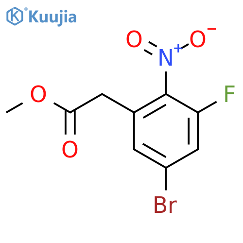 Methyl 5-bromo-3-fluoro-2-nitrophenylacetate structure